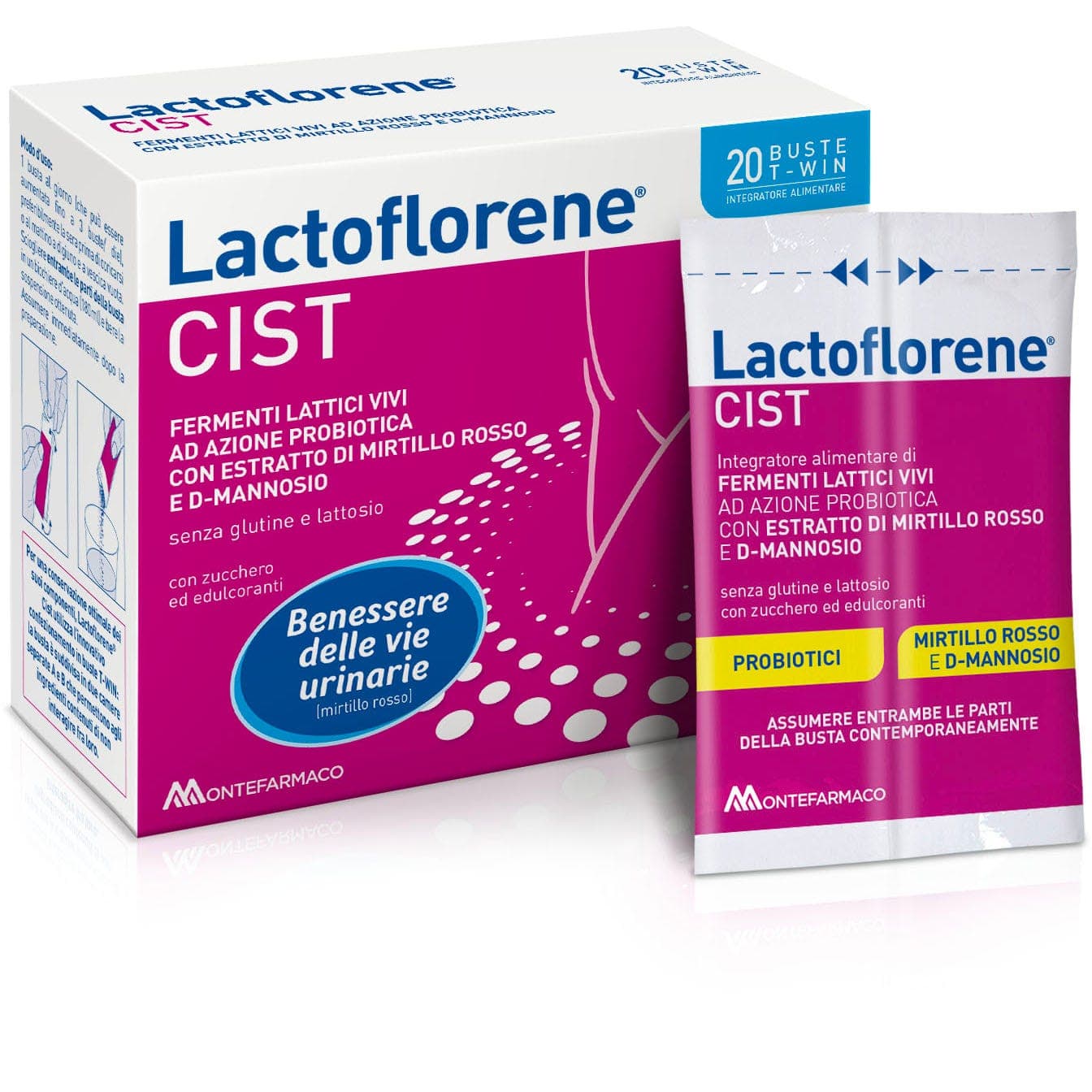 Arándano rojo 126,316 mg + D-Manosa – 20 sobres | Lactoflorene Cist