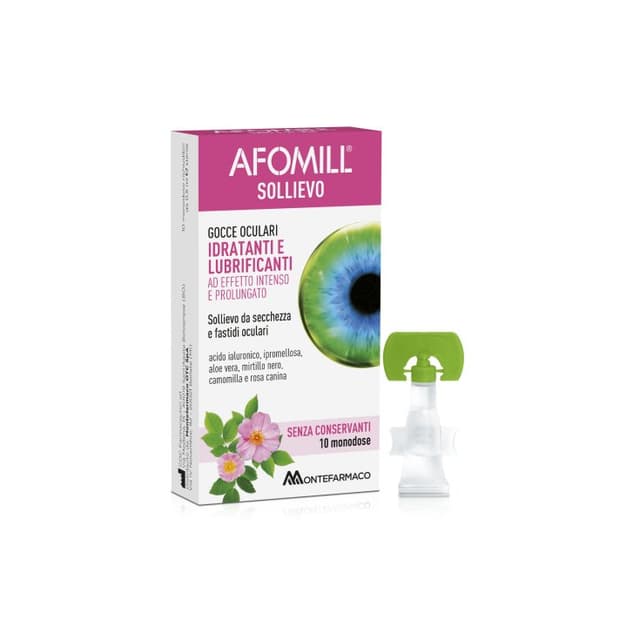 Afomill Sollievo – Gotas oculares, 10 ampollas