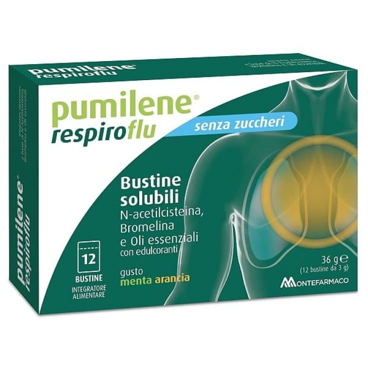 N-Acetilcisteína 600 mg + Bromelaína – 12 sobres | Pumilene Resp Flu