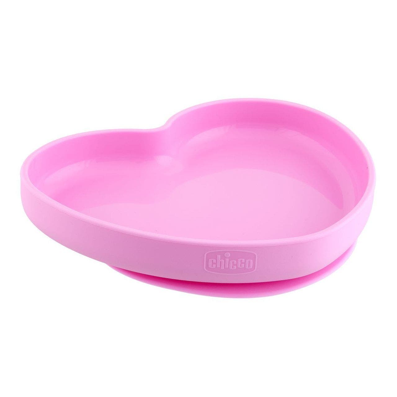 Chicco Plato de Silicona con Ventosa Corazón – Plato antideslizante