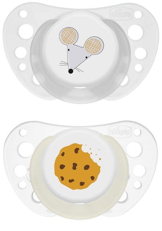 Chicco Chupete Air Gris Luminiscente 16-36M – 2 unidades
