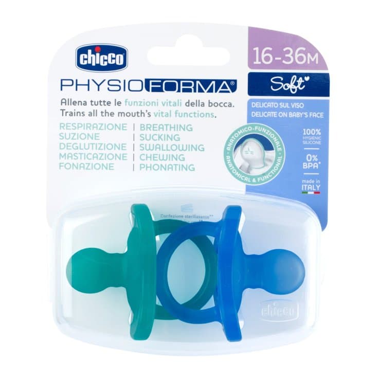 Chicco CH Gommotto Silicona Azul Claro 16-36 – 2 unidades