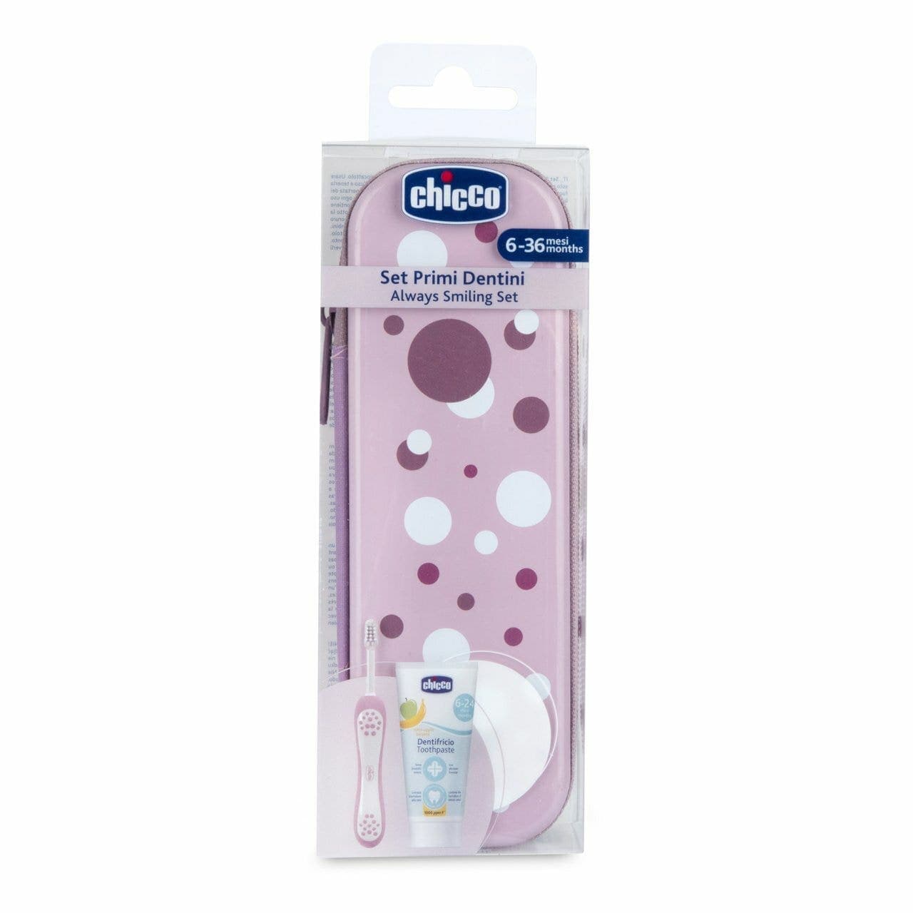 Chicco Set de Higiene Bucal – a partir de 6 meses, Rosa