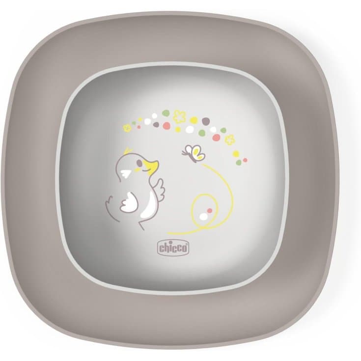 Chicco Vajilla infantil cuenco gris – a partir de 12 meses