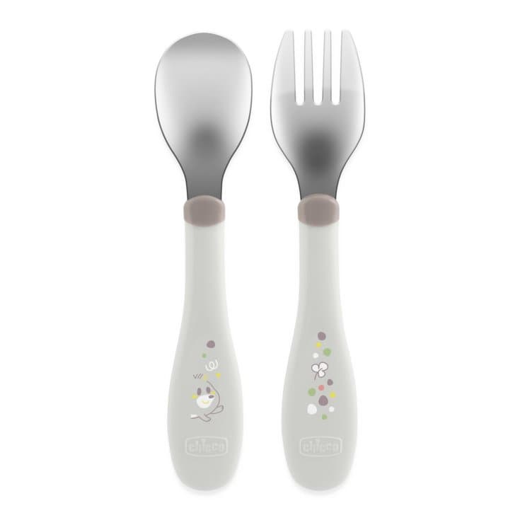 Chicco Cubierto Infantil de Acero Inoxidable +18 meses – Gris