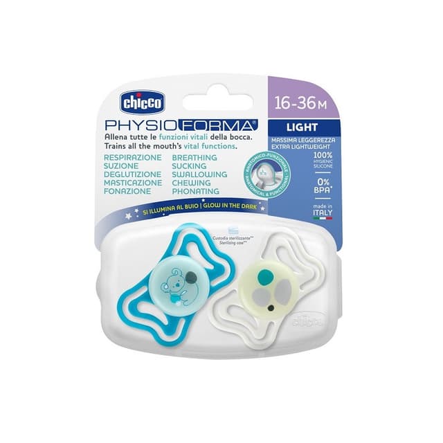 Chicco Chupete Light Luminoso 16-36M – 2 unidades