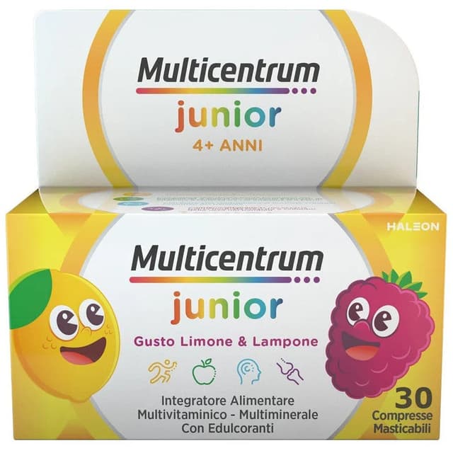 Multicentrum Junior Multivitaminas + Minerales – 30 comprimidos masticables