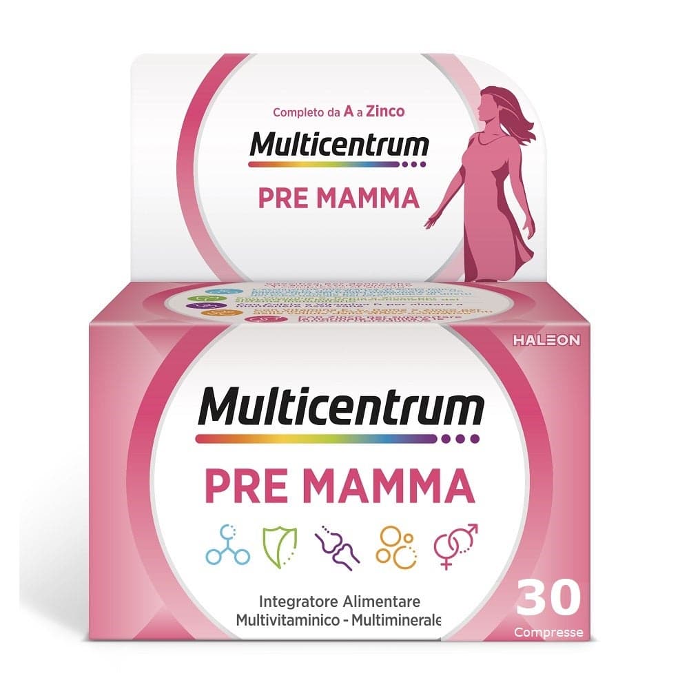 Multicentrum Pre Mamma Multivitaminas + Hierro – 30 comprimidos