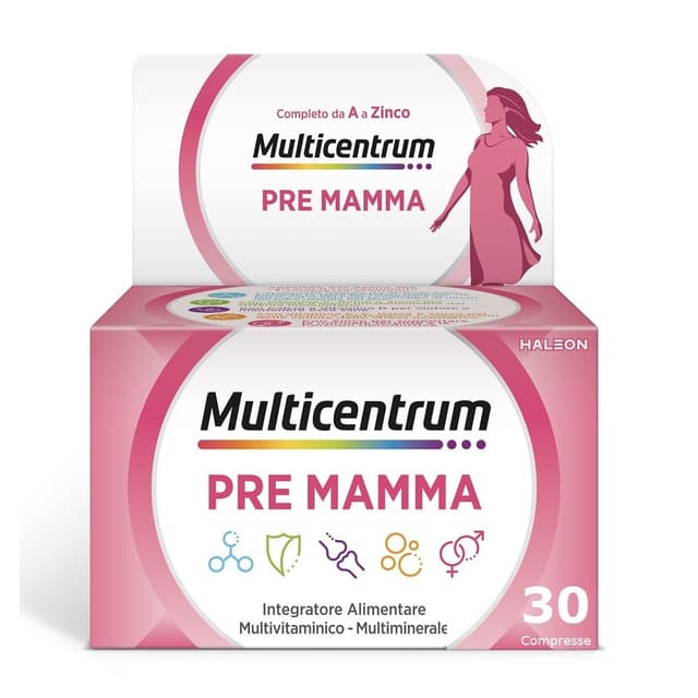 Multicentrum Pre Mamma Multivitaminas + Hierro – 30 comprimidos
