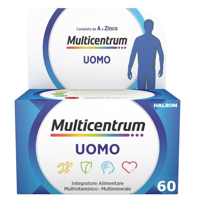 Multivitaminas + Calcio – 60 comprimidos para hombre | Multicentrum Uomo
