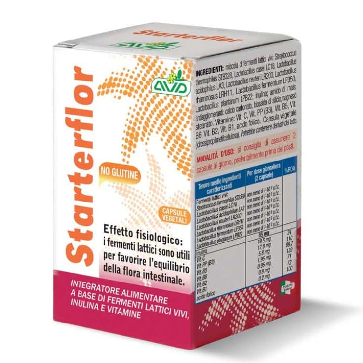 Starterflor – Probióticos con bacterias lácticas, 25 cápsulas de 10 g