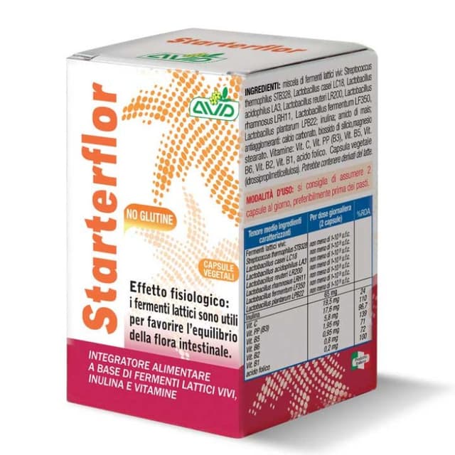 Starterflor – Probióticos con bacterias lácticas, 25 cápsulas de 10 g