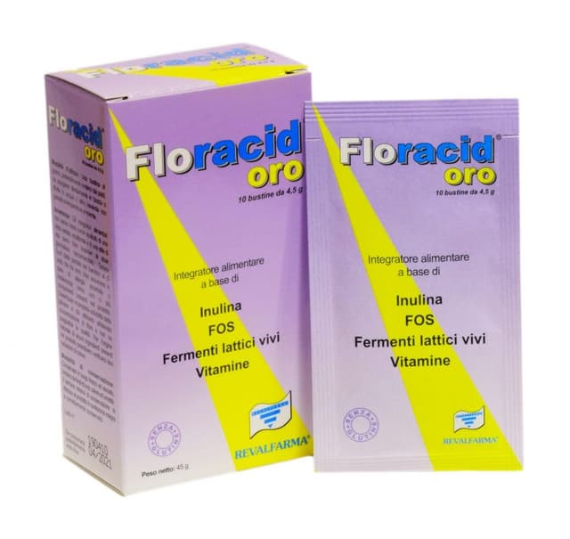 Floracid Orosolubile – Inulina 1,5 g + Probióticos con bacterias lácticas, 10 sobres