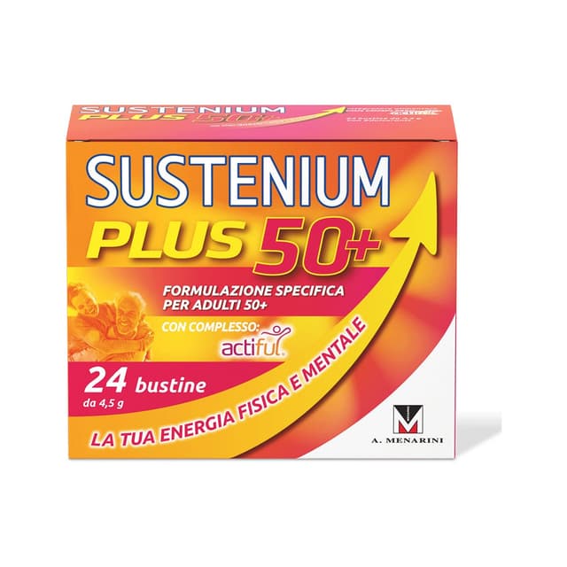 Vitamina C + Minerales – 24 sobres | Sustenium Plus 50+