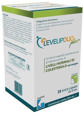 Levelip Duo Plus – Arroz Rojo 2,5 mg + Niacina – Complemento alimenticio, 28 sobres