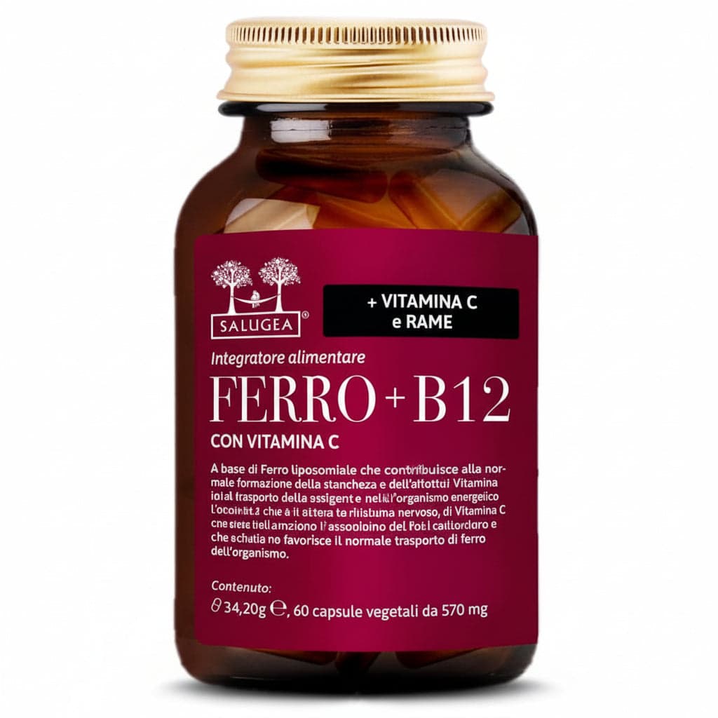 Hierro + Vitamina B12 – 60 cápsulas | Ferro+B12 Salugea