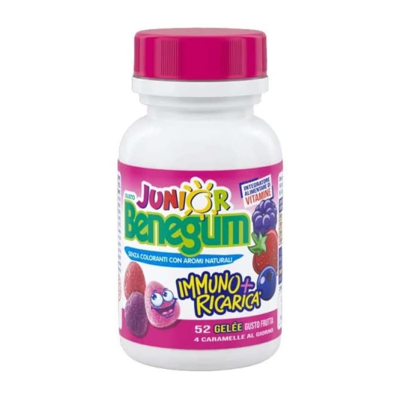 Vitamina C + Vitamina D – Sabor a frutas | Benegum Junior Immuno+ Recambio