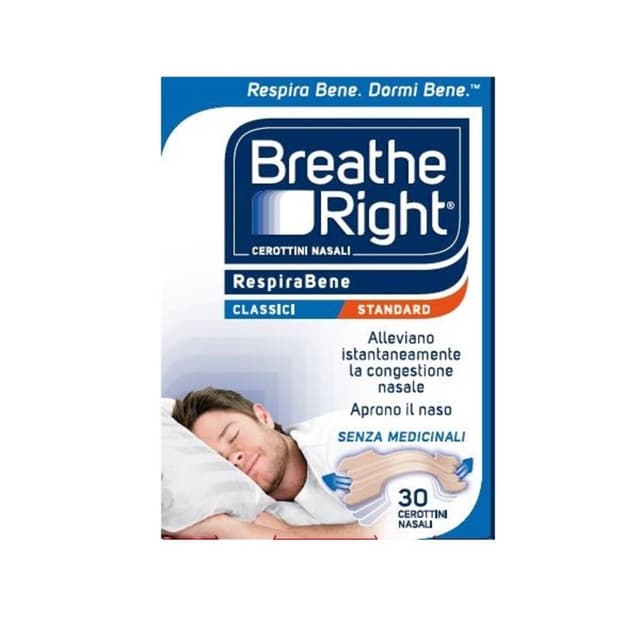 Breath Right Clásicos – 30 parches nasales