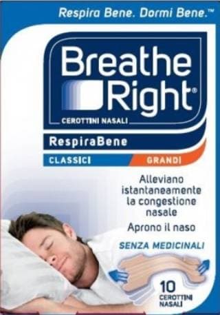 Breath Right Clásicos Talla Grande – 10 parches nasales