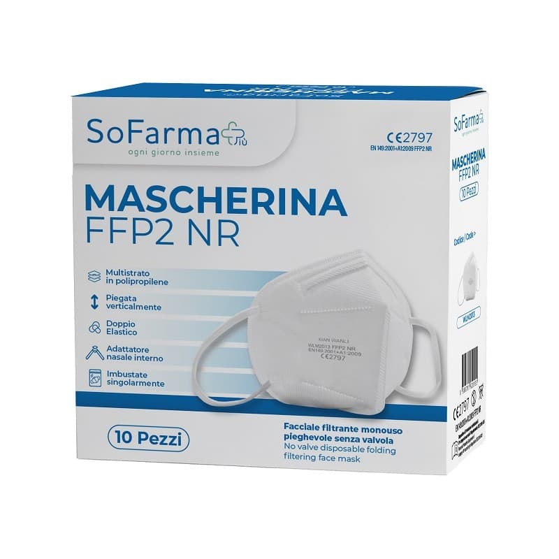 Mascarilla FFP2 Blanca SO.FARMA.MORRA – 10 unidades