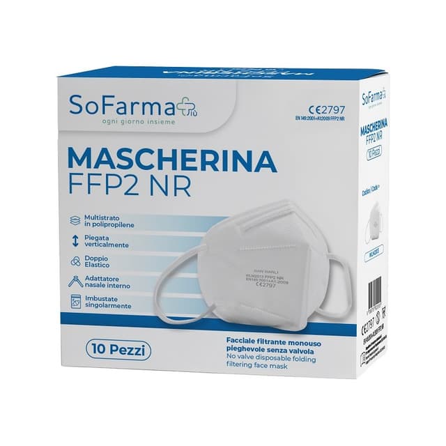 Mascarilla FFP2 Blanca SO.FARMA.MORRA – 10 unidades