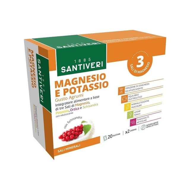 Magnesio y Potasio – 20 sobres Magnesio Potasio | Santiveri