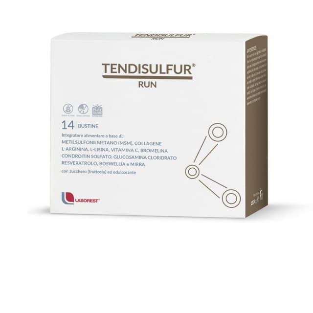 Tendisulfur Run – Vitamina C 1000 mg + Colágeno – 14 sobres