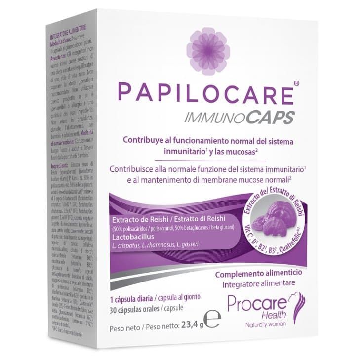 Papilocare Immunocaps – Beta-glucano + Multivitaminas – 30 cápsulas