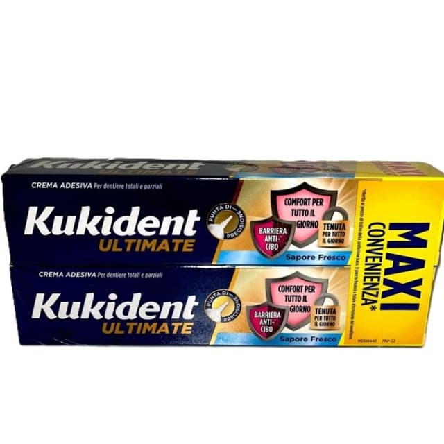 Kukident Ultimate Fresco – Crema Adhesiva para Prótesis, pack de 2 x 57 g