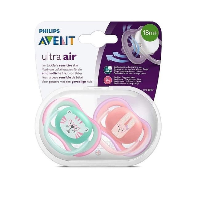 Philips AVENT Chupete Air – Pack de 2, a partir de 18 meses