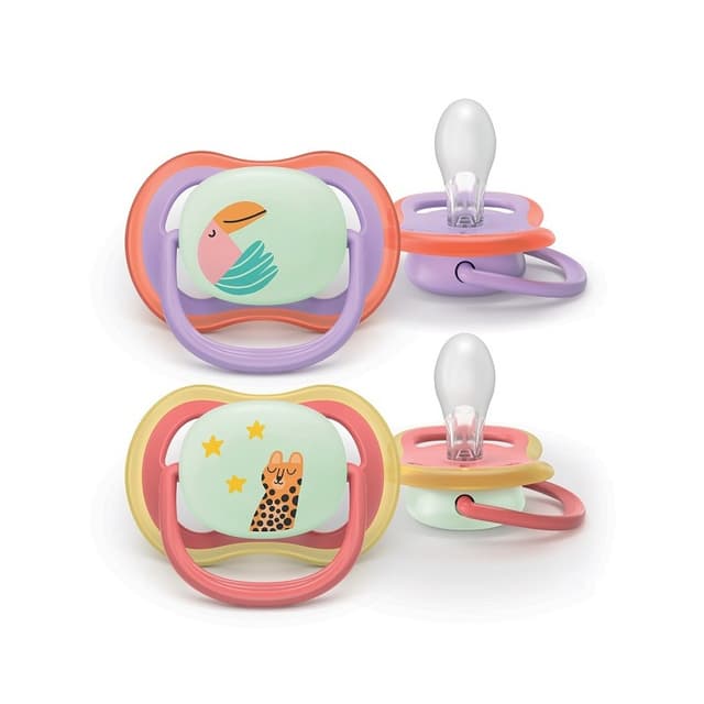 AVENT Chupete Air Neutro – Pack de 2, a partir de 18 meses
