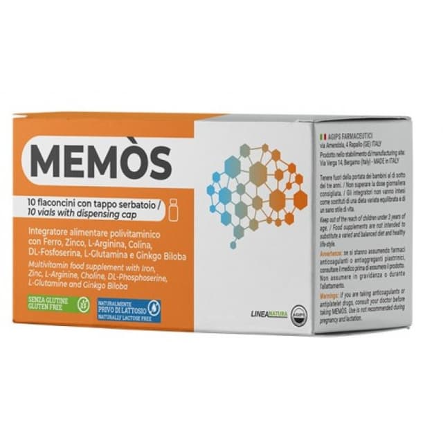 Ginkgo biloba + Hierro – 10 frascos | Memos Integr Complemento alimenticio