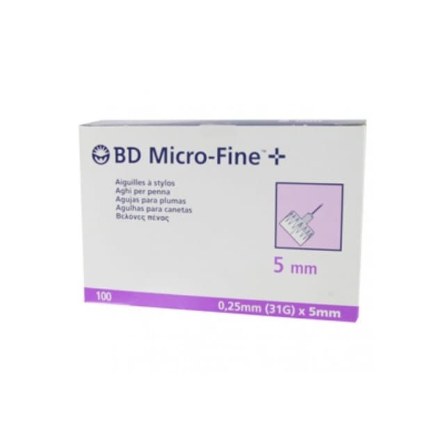 BD Micro-Fine Agujas para Pluma 31G x 5 mm – 100 unidades