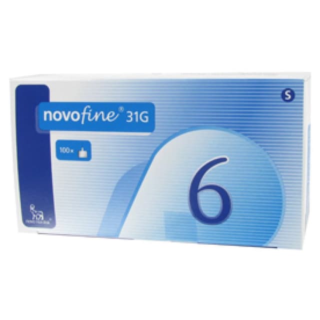 NovoFine Agujas para Pluma 31G 6 mm – 100 unidades