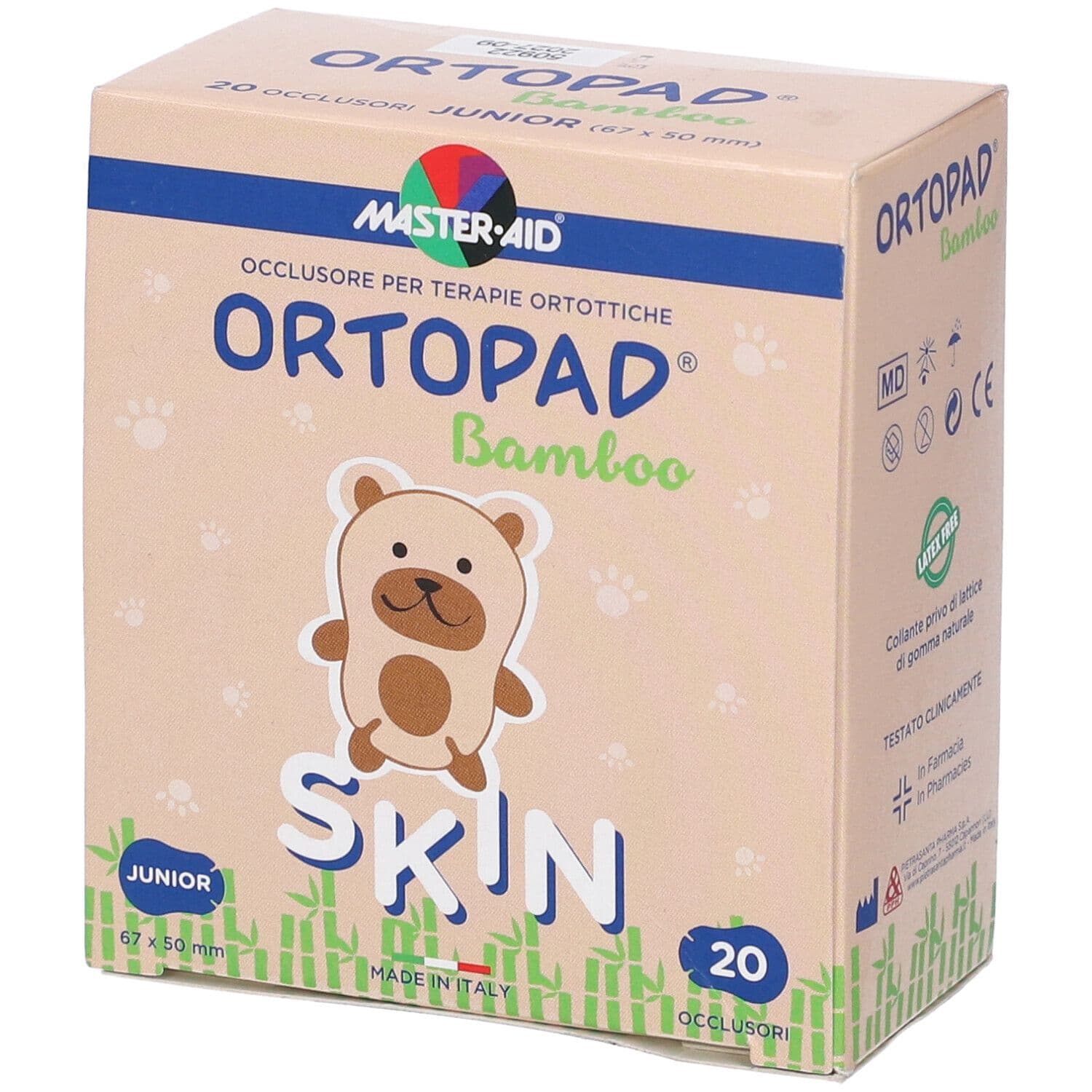Ortopad Skin Junior – 20 parches oculares de oclusión para niños