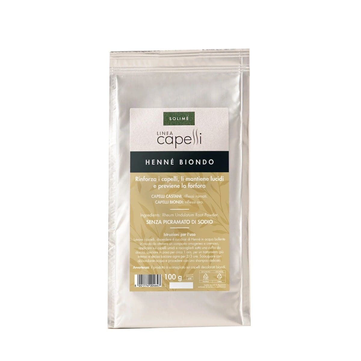 Henné Blond – 100 g de polvo vegetal colorante para el cabello