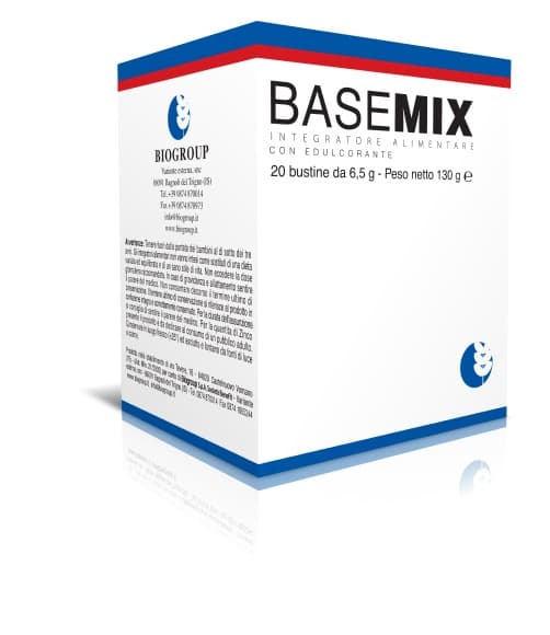 Basemix 20 – Calcio y Magnesio, 20 sobres de 6,5 g