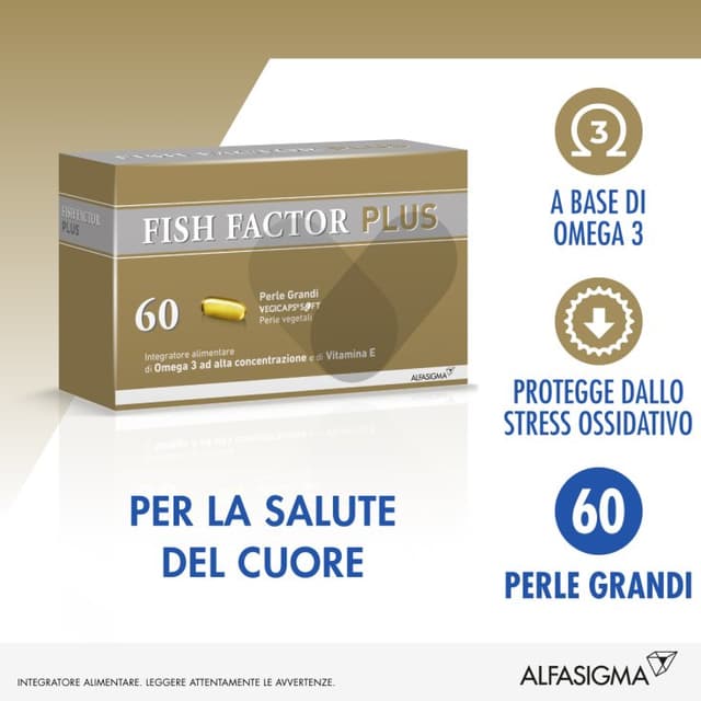 Omega-3 EPA y DHA + Vitamina E – 60 cápsulas | Fish Factor Plus