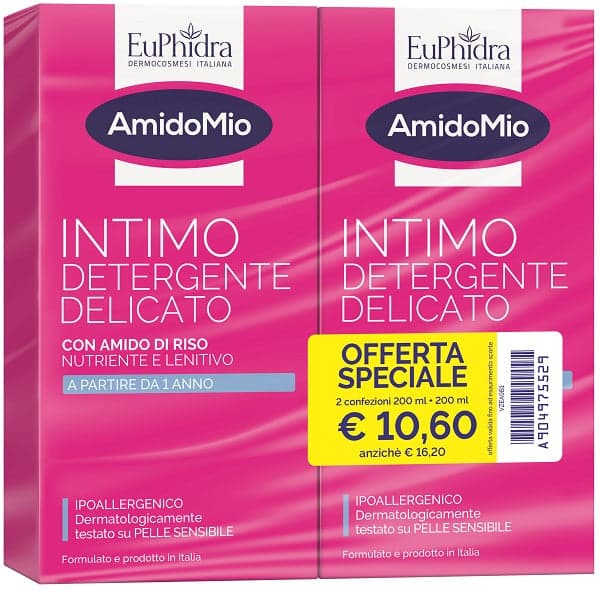 Euphidra Amidomio Loción Limpiadora Íntima – 200 + 200 ml