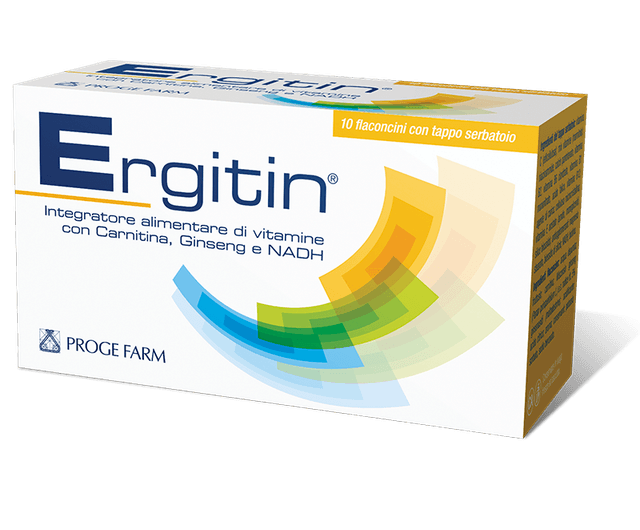 Multivitaminas + L-Carnitina – 10 ampollas de 10 ml | ERGITIN complemento alimenticio