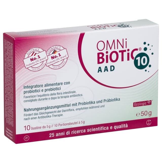 OMNI BIOTIC 10 AAD – Inulina + probióticos con bacterias lácticas – 10 sobres