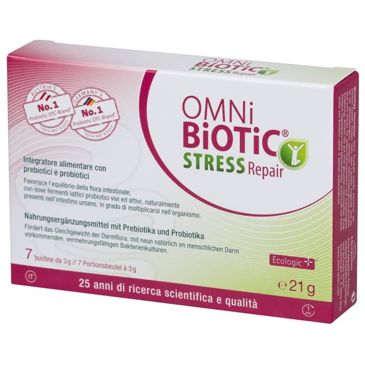 Inulina + Probióticos con bacterias del ácido láctico – 7 sobres | OMNI BIOTIC STRESS REPA
