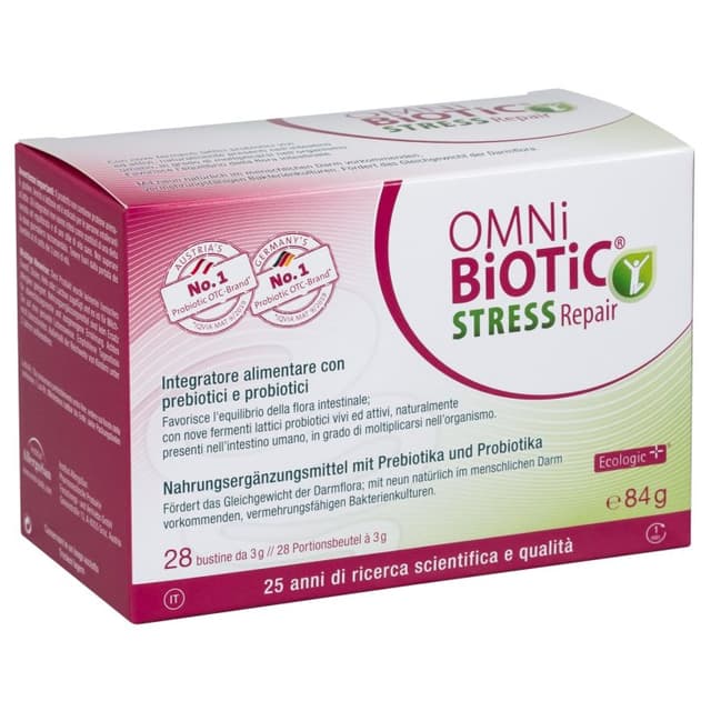 Probióticos con bacterias de ácido láctico – 28 sobres de 3 g | Omnibiotic Stress Repair
