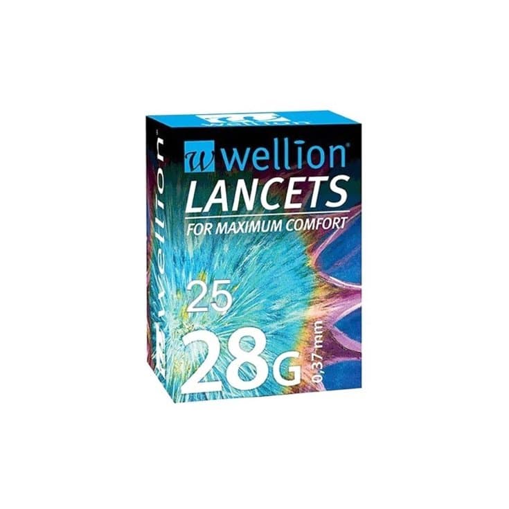 Wellion Lancetas G28 – 25 unidades
