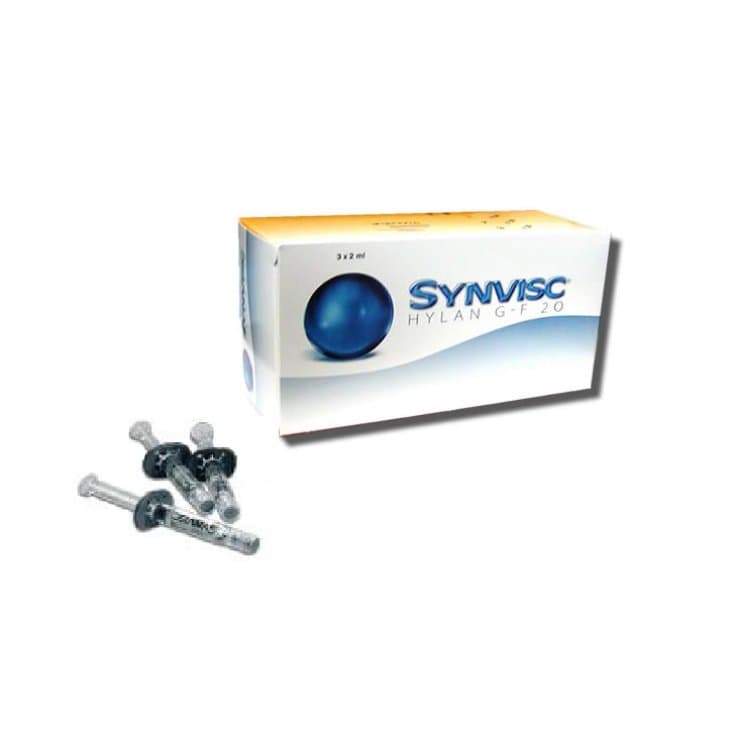 Synvisc Jeringas de Ácido Hialurónico – 3 jeringas de 2 ml