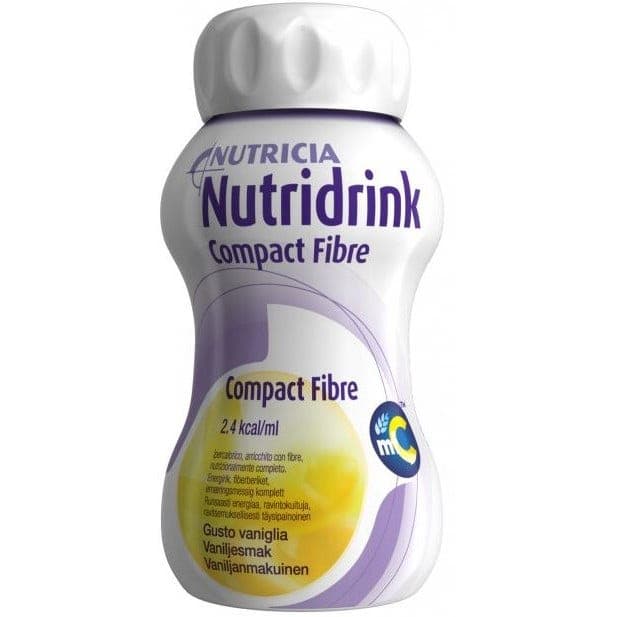 Nutridrink Compact Fibre Vainilla – Bebida nutritiva, 4 x 125 ml