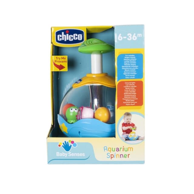 Chicco Aquarium Spinner – peonza electrónica, 6–36 meses