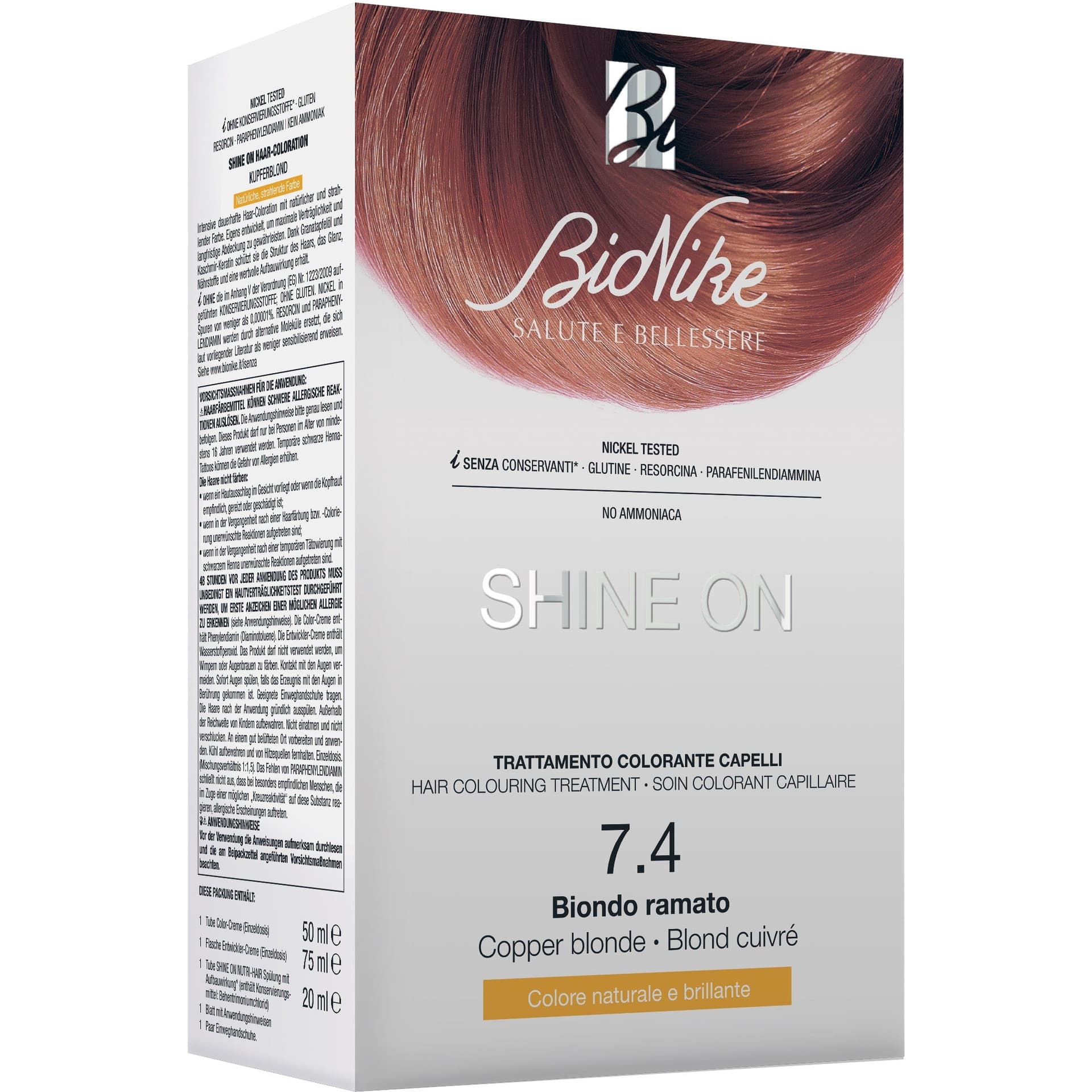 Shine On Tinte 7.4 Rubio Cobrizo – Coloración para el cabello