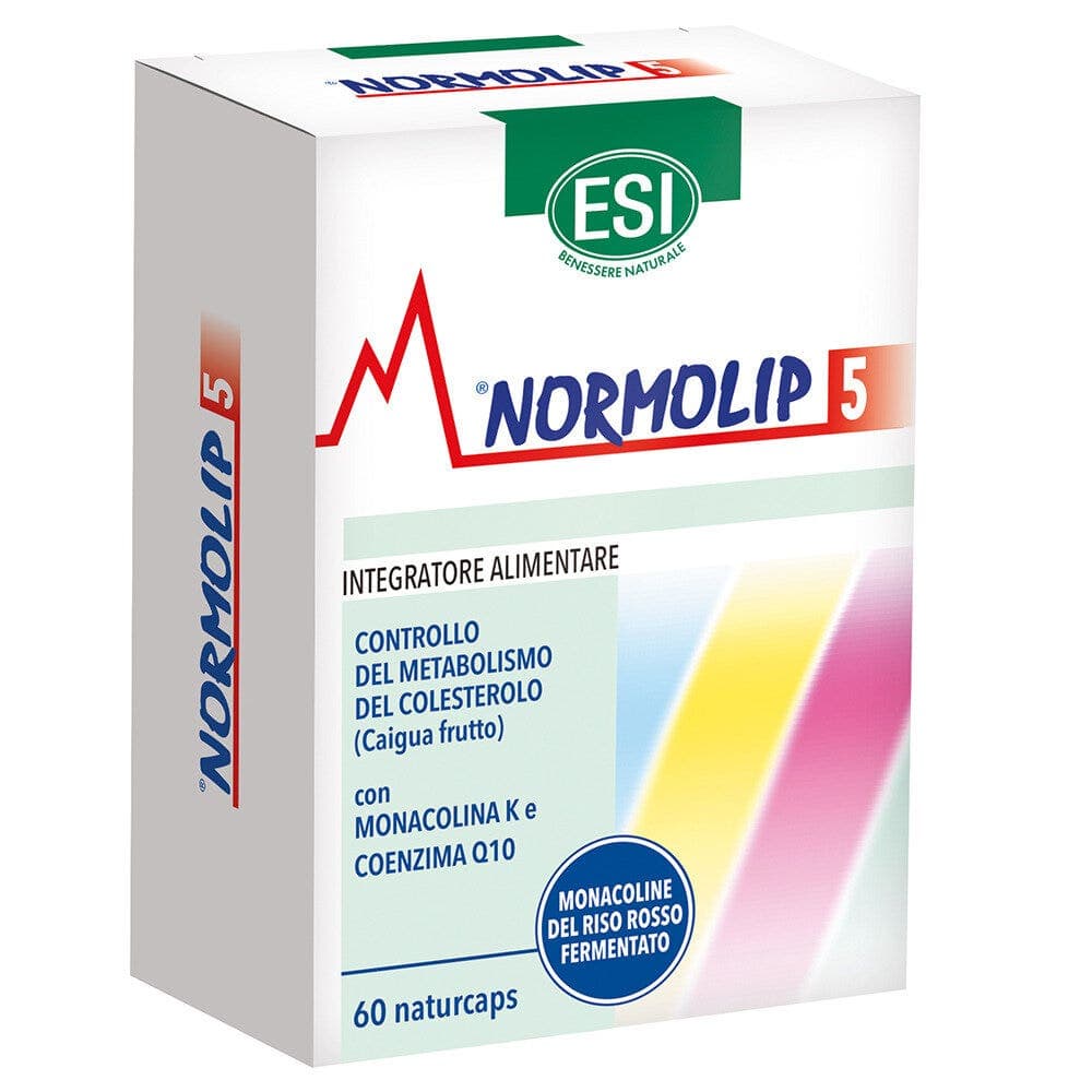 Normolip 5 – Arroz rojo 2,9 mg + Coenzima Q10 – 30 cápsulas
