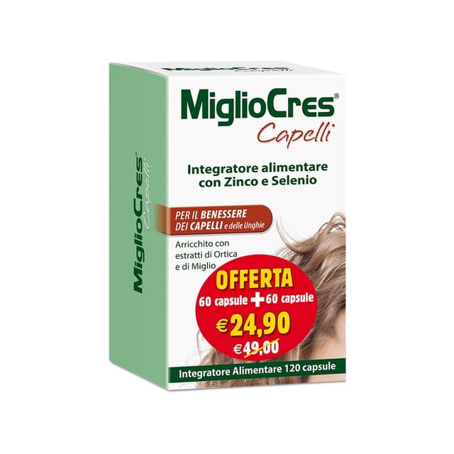 Migliocres L-Metionina 63 mg + Vitamina C – 60 + 60 cápsulas, pack doble